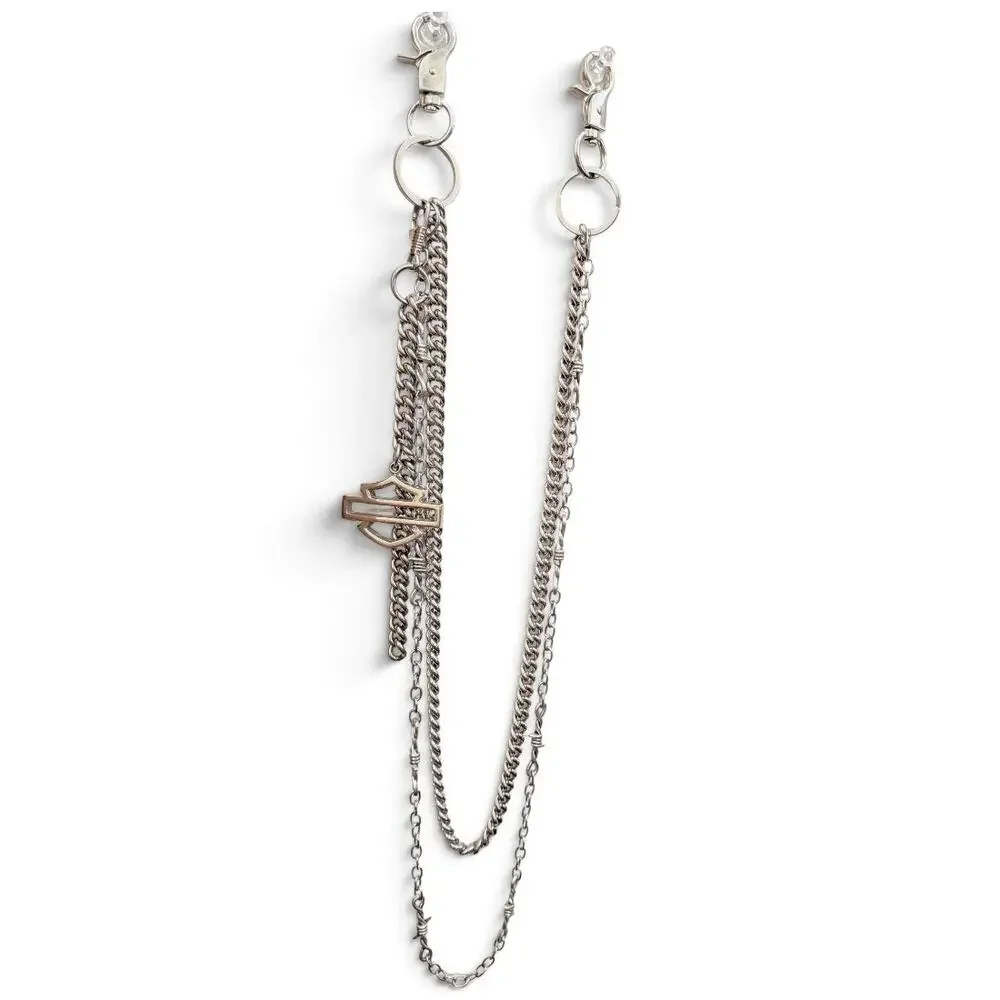 HARLEY DAVIDSON Strands Barbed Wire & Willie G Skull Wallet Pants Chain